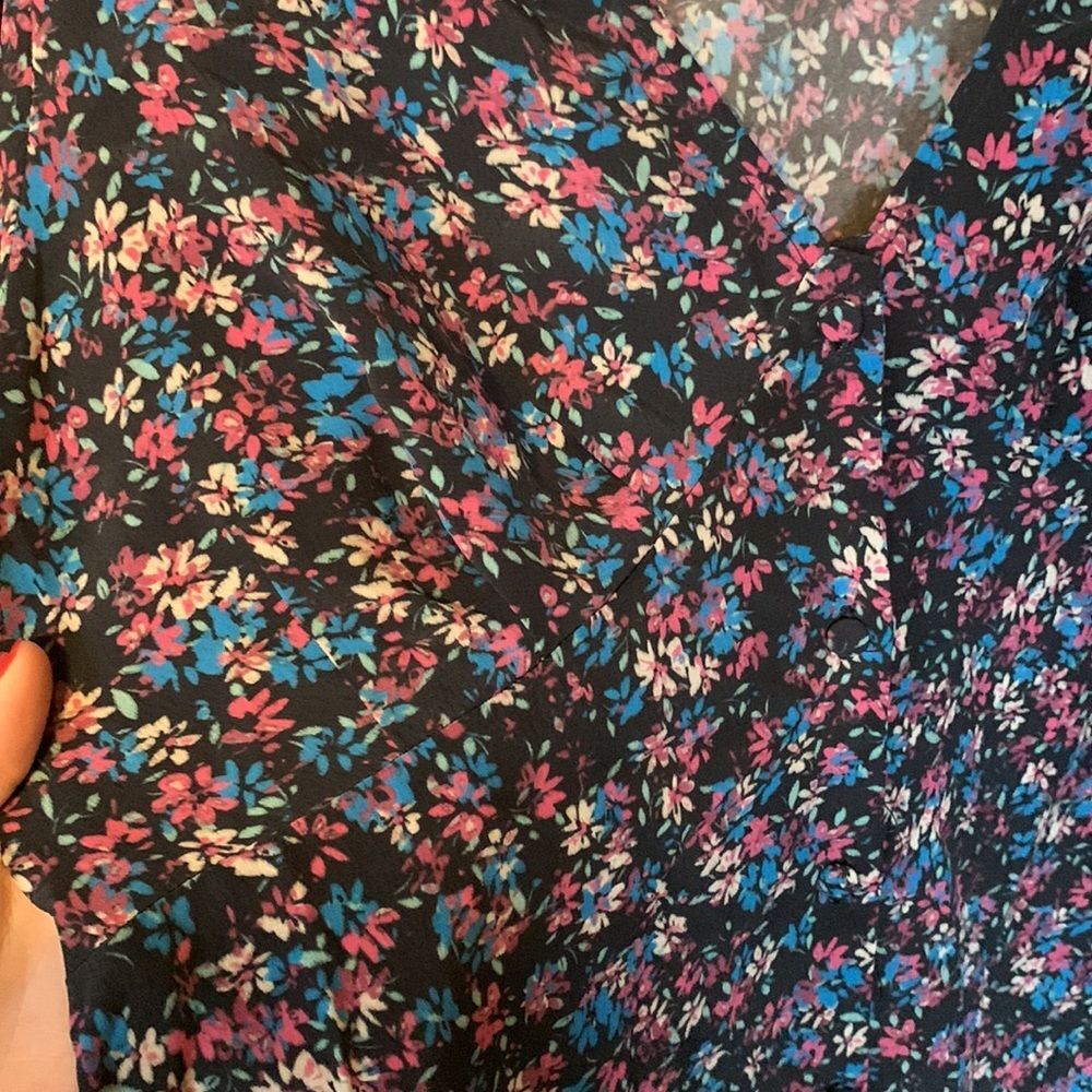 Women’s NWT Maternity Topshop Peasant Floral Button Down Long Sleeve Maxi Dress - Picture 6 of 8